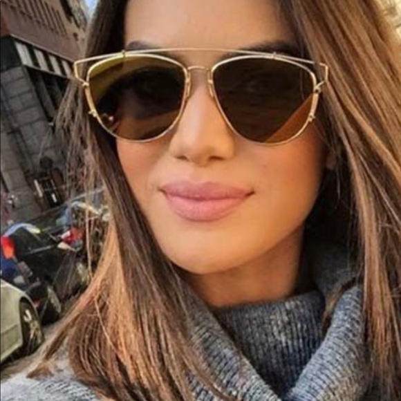 dior technologic cutout aviator sunglasses